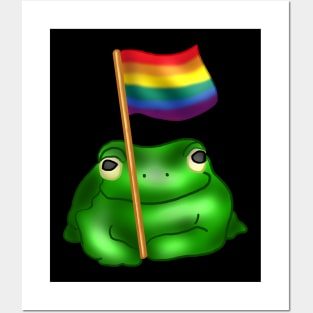 Rainbow LGBTQ Frog Posters and Art